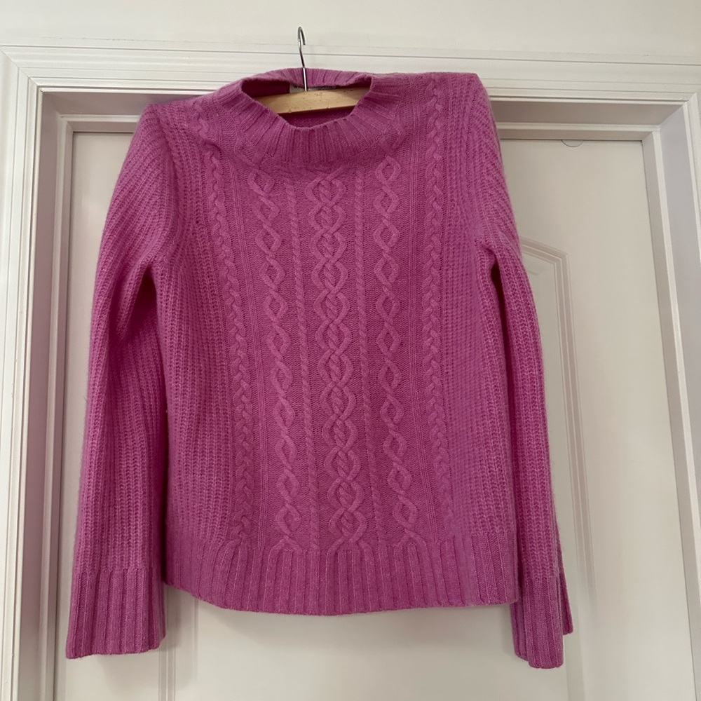 White Warren cashmere top